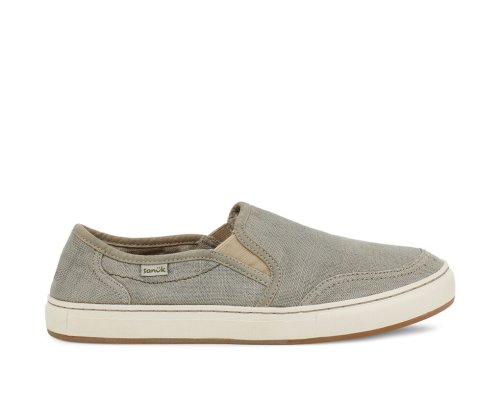 Férfi Sidewalk Surfers - Sanuk Tideline Hemp Slip-on - Sanuk Szürke Cipő SRQHML104